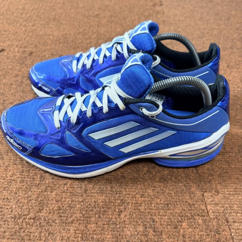 A- gym‎ Adidas Adizero F50 Adiprene+ Running Shoes Mens Blue White Sneakers